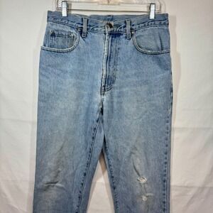 Faconnable Men's Jeans Light Wash Distressed‎ Denim Casual Pants Size 32R Y2K
